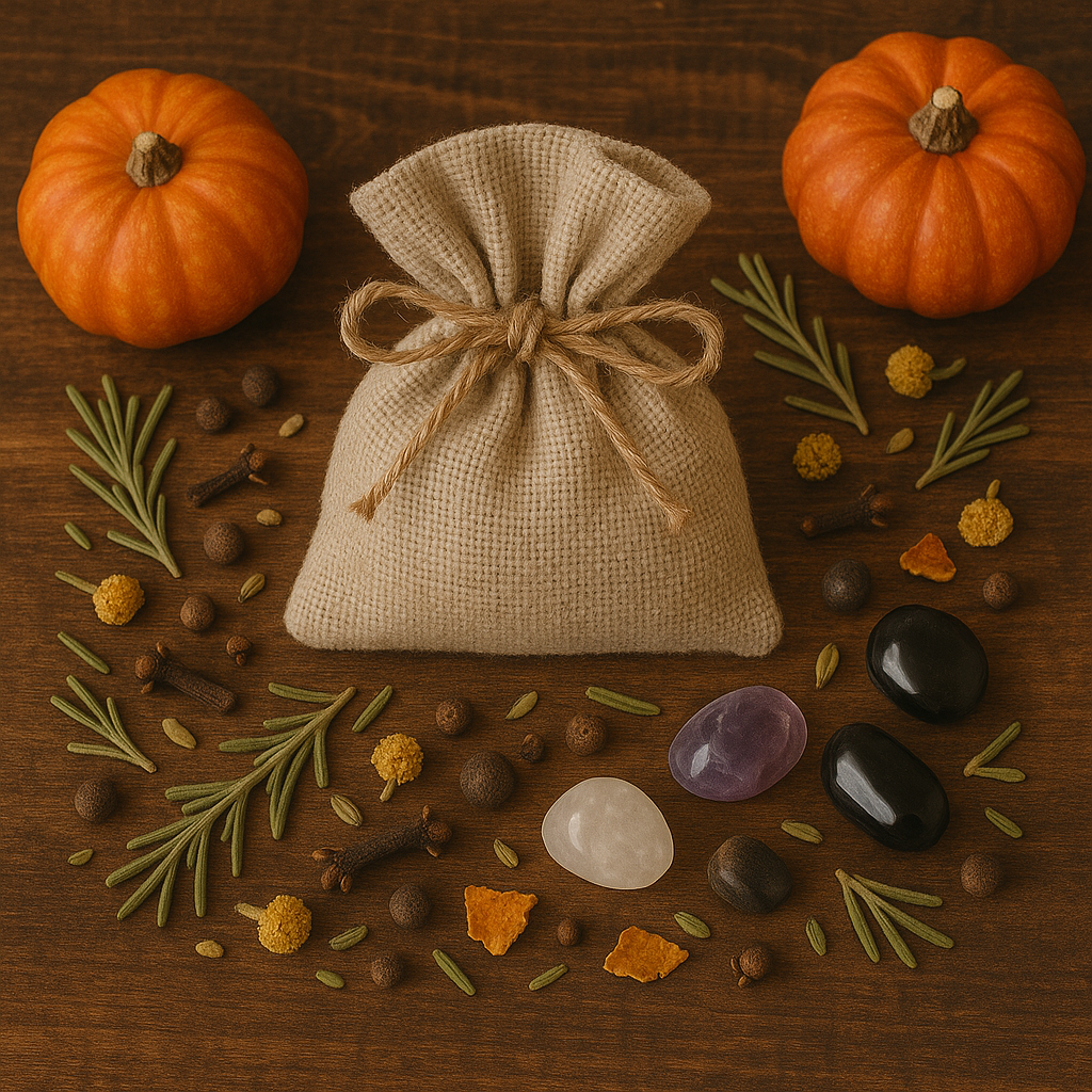 Pumpkin Pouches of Autumn Magic: A Sachet for Abundance & Protection